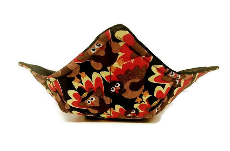 Star Constellation quilted cotton reversible microwavable soup bowl holder 